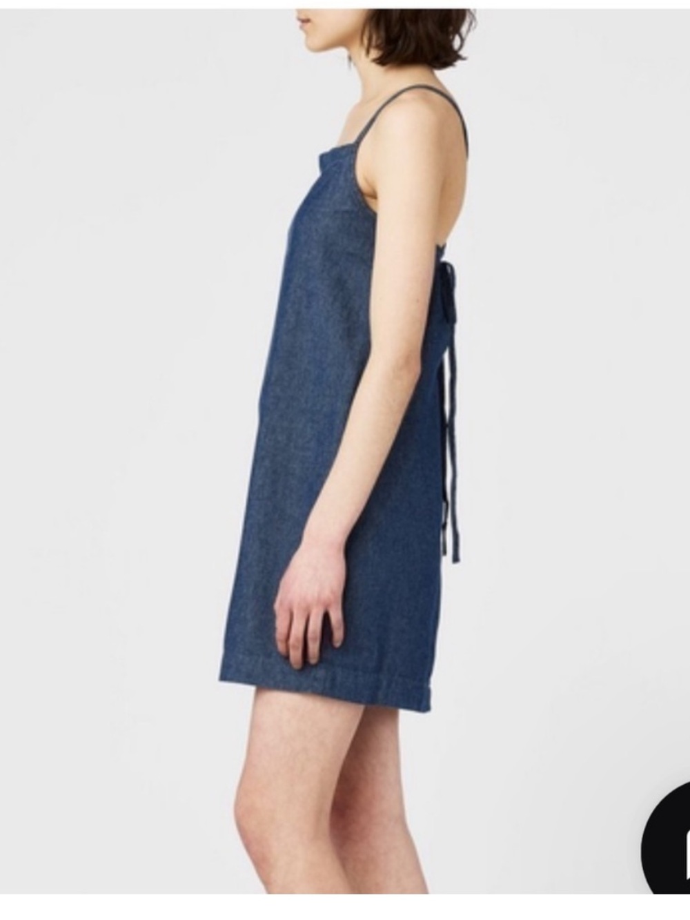 Rag & Bone Denim Tie Dress Rinse Blue Chambray L - Picture 4 of 13